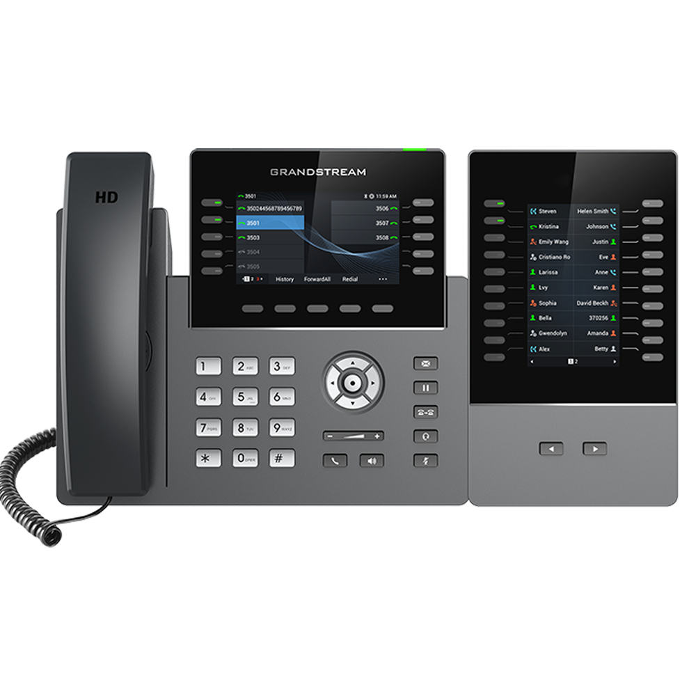 Grandstream GRP2615 desk phone with GBX20 attendant extension